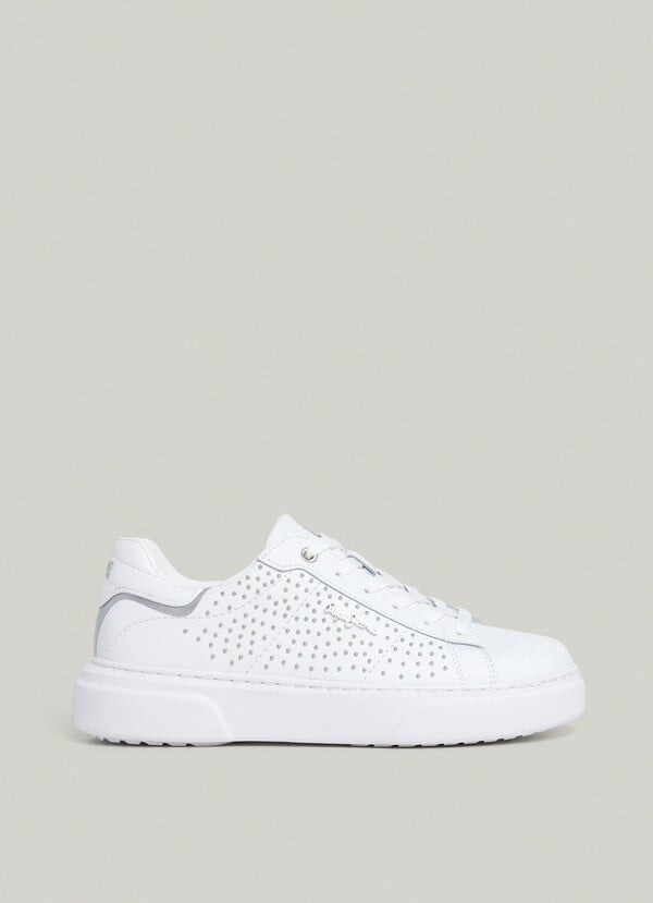 Pepe Jeans zapatillas piel con tachuelas
