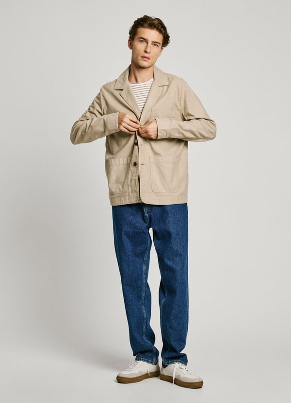 Pepe Jeans Sobrecamisa Bolsillos Parche Fit Regular