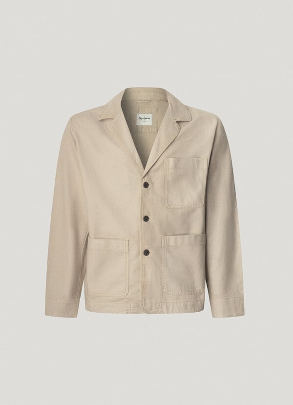 Pepe Jeans Sobrecamisa Bolsillos Parche Fit Regular