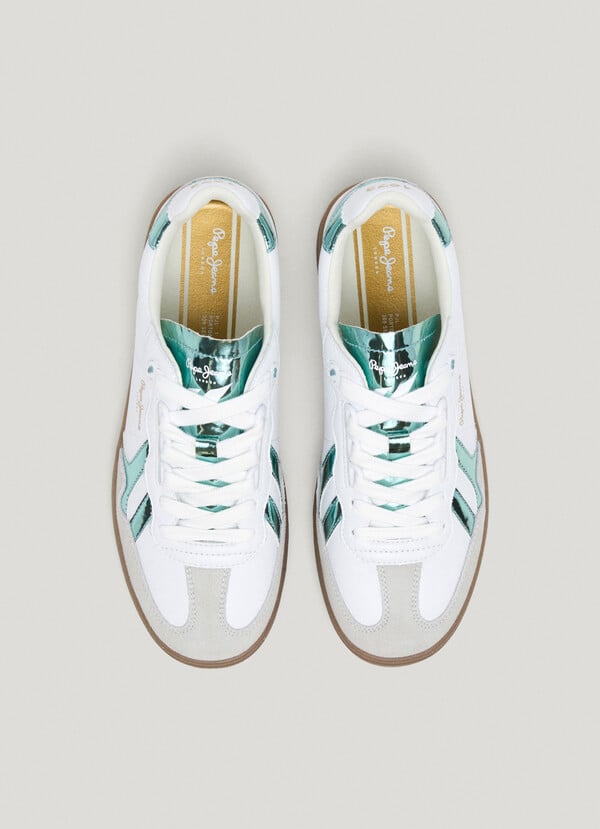 Pepe Jeans Zapatillas Piel Con Detalles En Ante - Ball