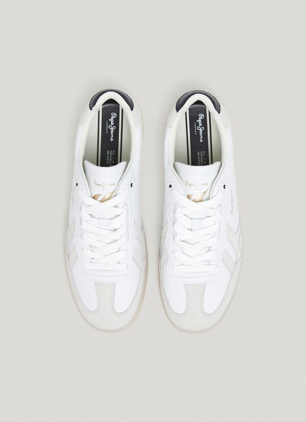 Pepe Jeans Zapatillas Piel Con Detalles En Ante - Ball