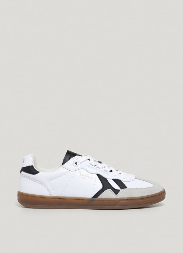 Pepe Jeans Zapatillas Piel Con Detalles En Ante - Ball