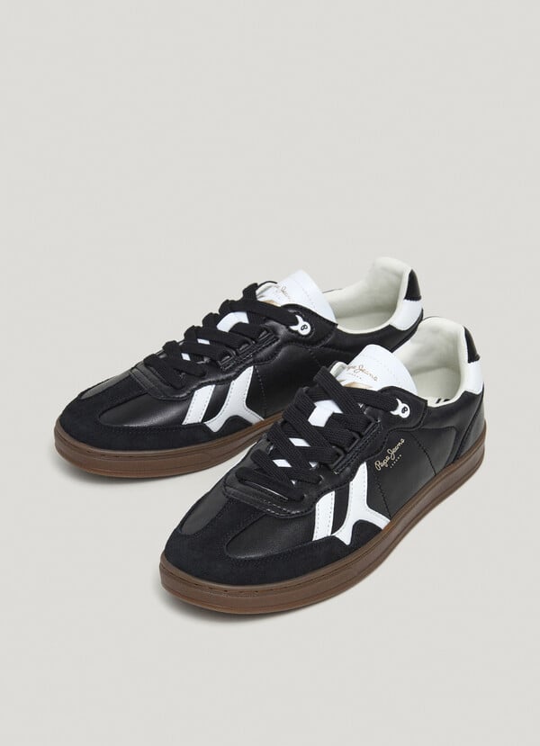 Pepe Jeans Zapatillas Piel Con Detalles En Ante - Ball