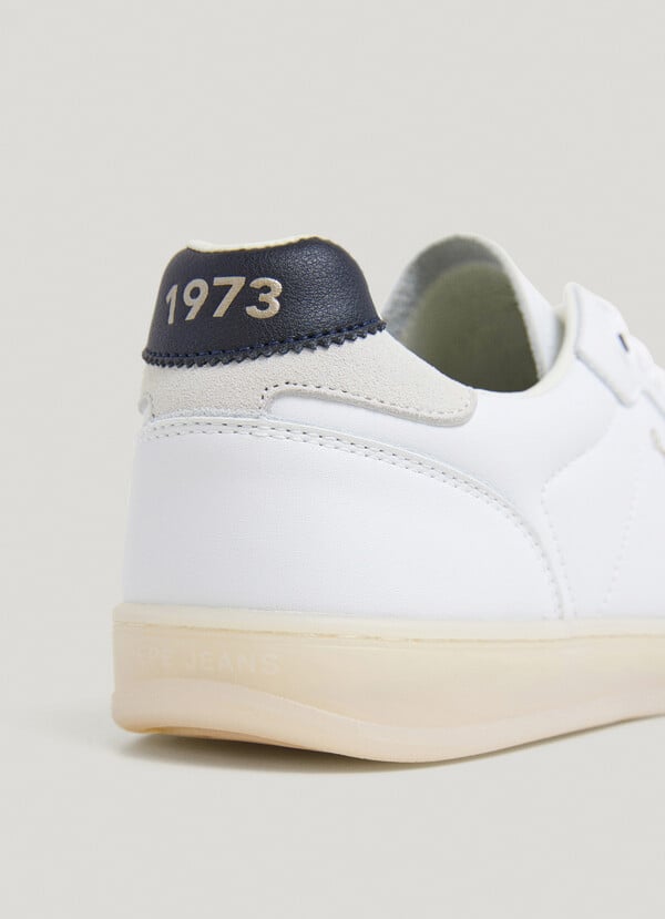 Pepe Jeans Zapatillas Piel Con Detalles En Ante - Ball