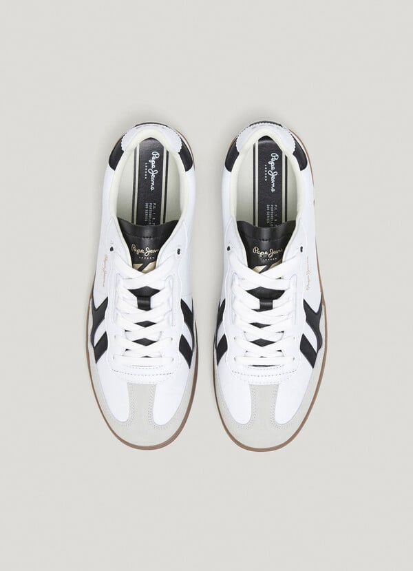 Pepe Jeans Zapatillas Piel Con Detalles En Ante - Ball