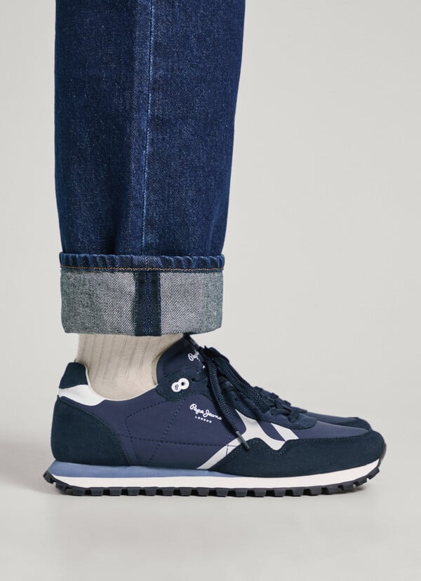 Pepe Jeans Zapatillas Running Con Detalles En Ante - Brit