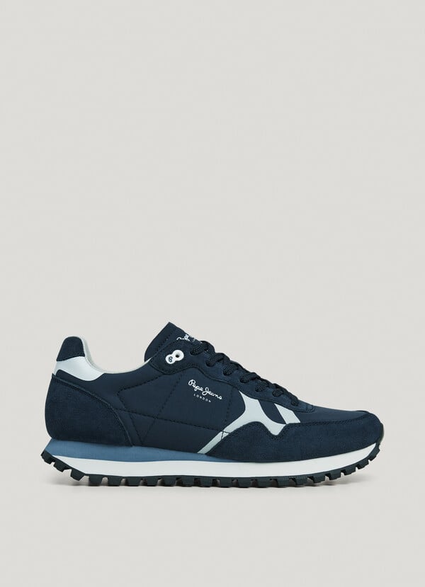 Pepe Jeans Zapatillas Running Con Detalles En Ante - Brit