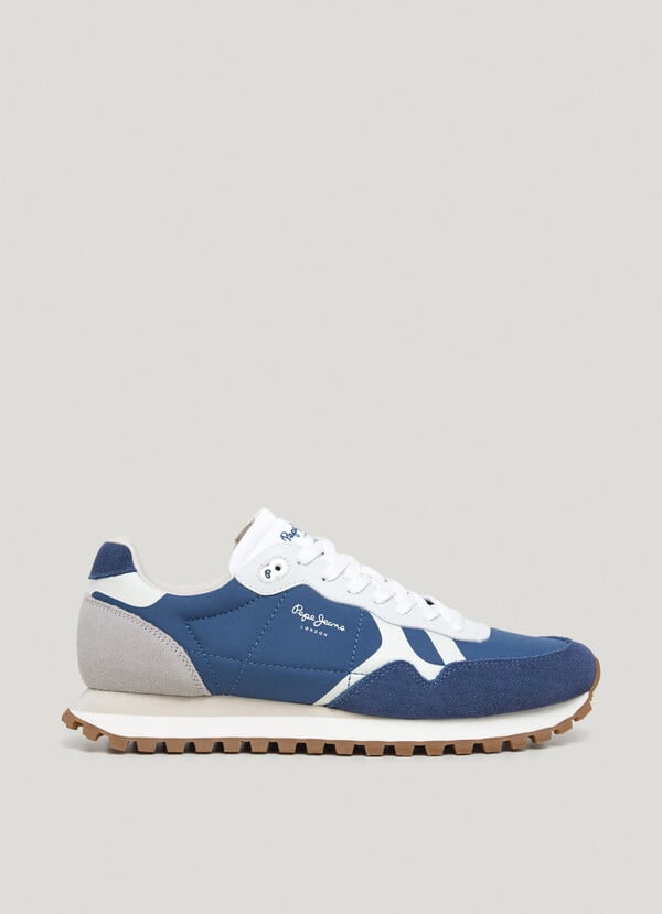 Pepe Jeans Zapatillas Running Con Detalles En Ante - Brit