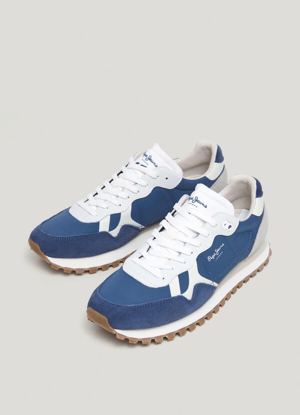 Pepe Jeans Zapatillas Running Con Detalles En Ante - Brit