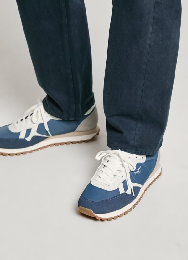 Pepe Jeans Zapatillas Running Con Detalles En Ante - Brit