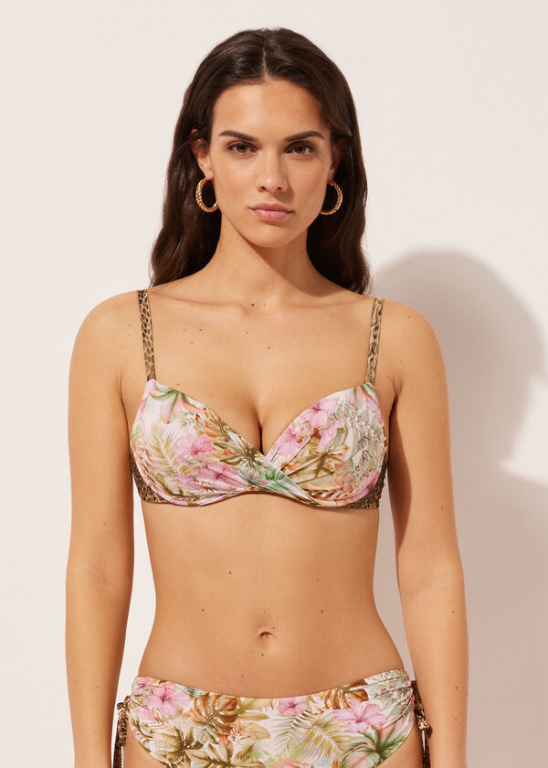 Calzedonia Bikini Push-up Super Relleno Wild Tropics