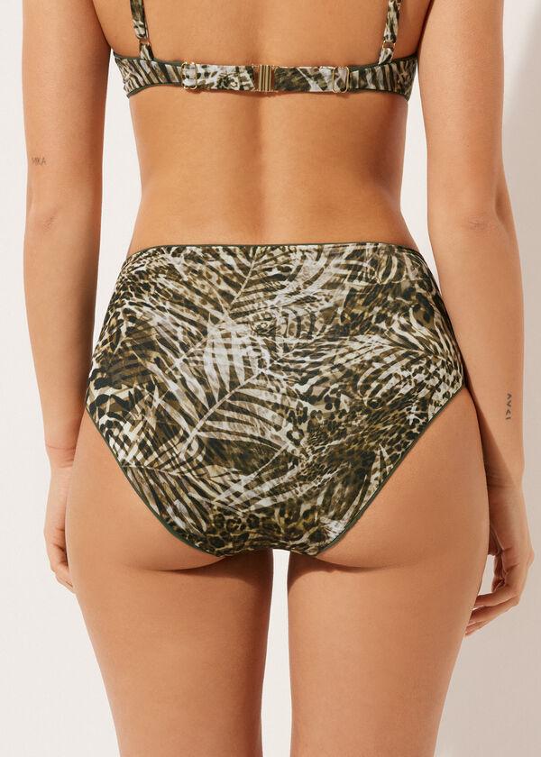 Calzedonia Braguita Bikini Alta Contención Tropical Animalier