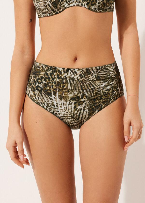 Calzedonia Braguita Bikini Alta Contención Tropical Animalier