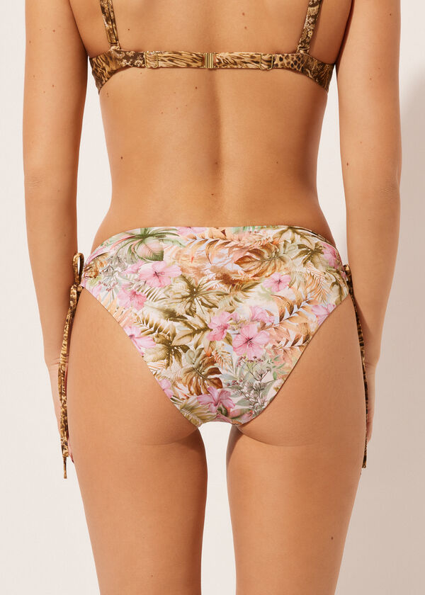 Calzedonia Braguita Bikini Clásica Tiro Alto Wild Tropics