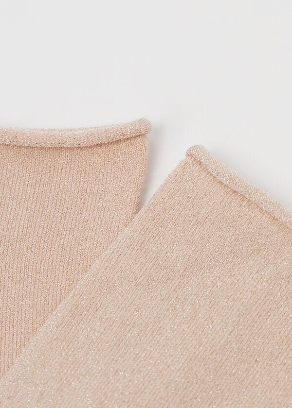 Calzedonia Calcetín Con Purpurina Brillante En Algodón