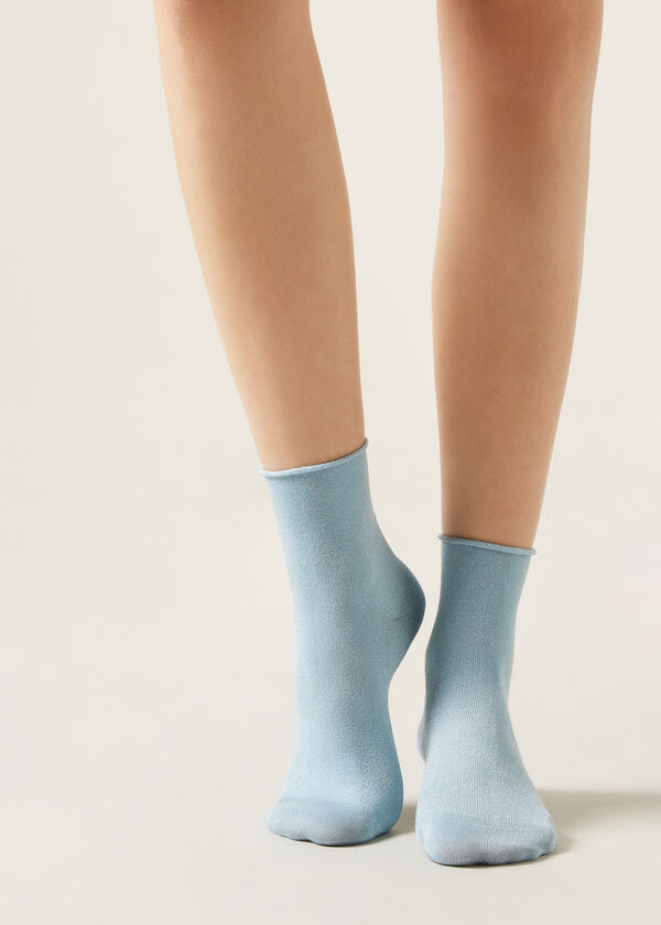 Calzedonia Calcetín con purpurina brillante en algodón