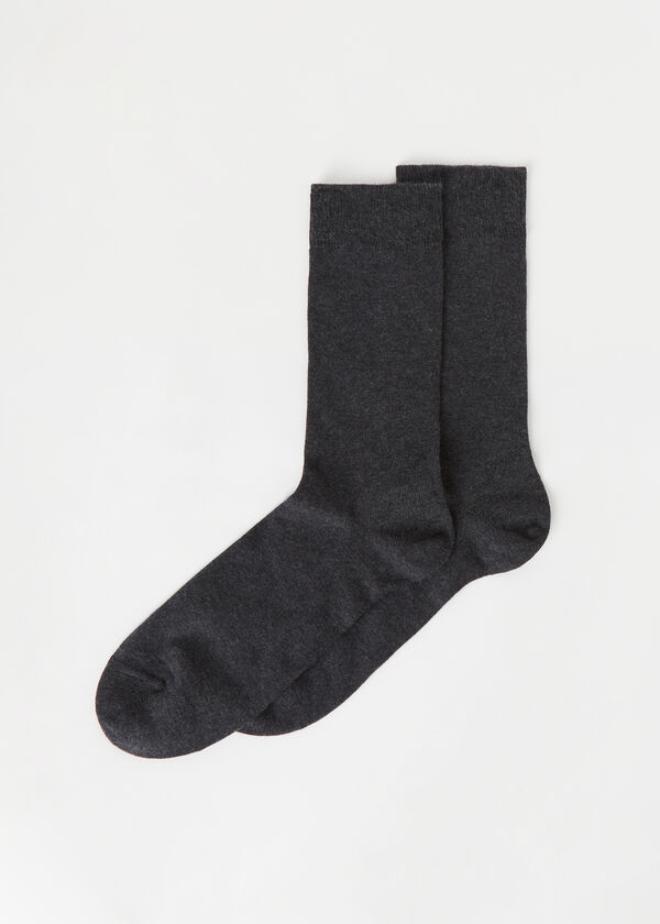 Calzedonia Calcetines Cortos en Algodón Cálido de Hombre