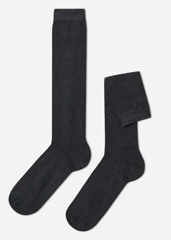 Calzedonia Calcetines Largos de Hombre en Algodón Cálido