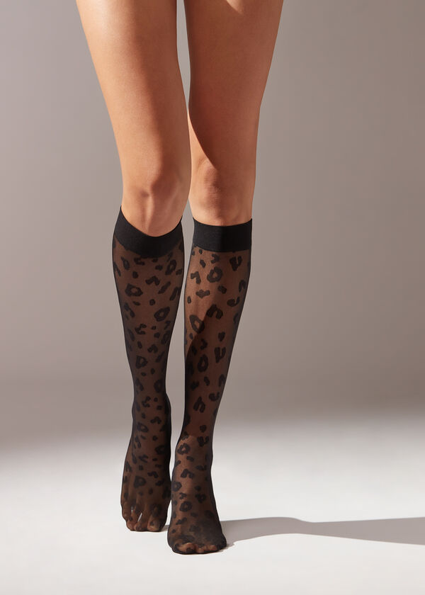 Calzedonia Calcetin Lycra Animal Print