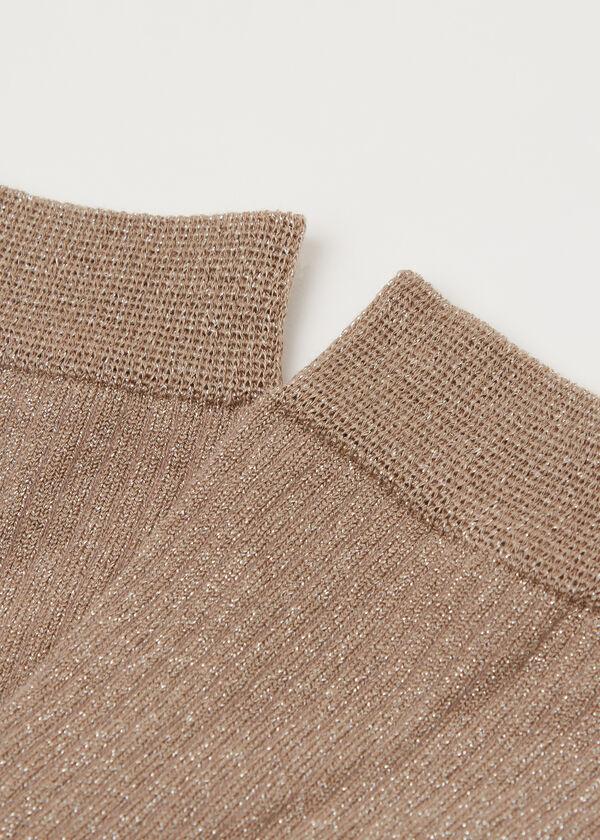 Calzedonia Calcetines Algodón Con Canalé Y Glitter