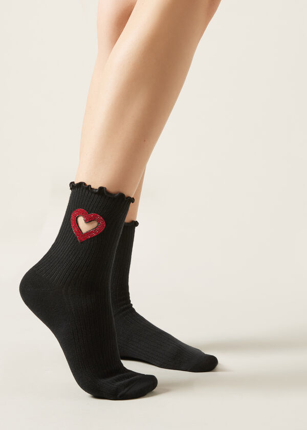 Calzedonia Calcetines con Corazones Cut-Out