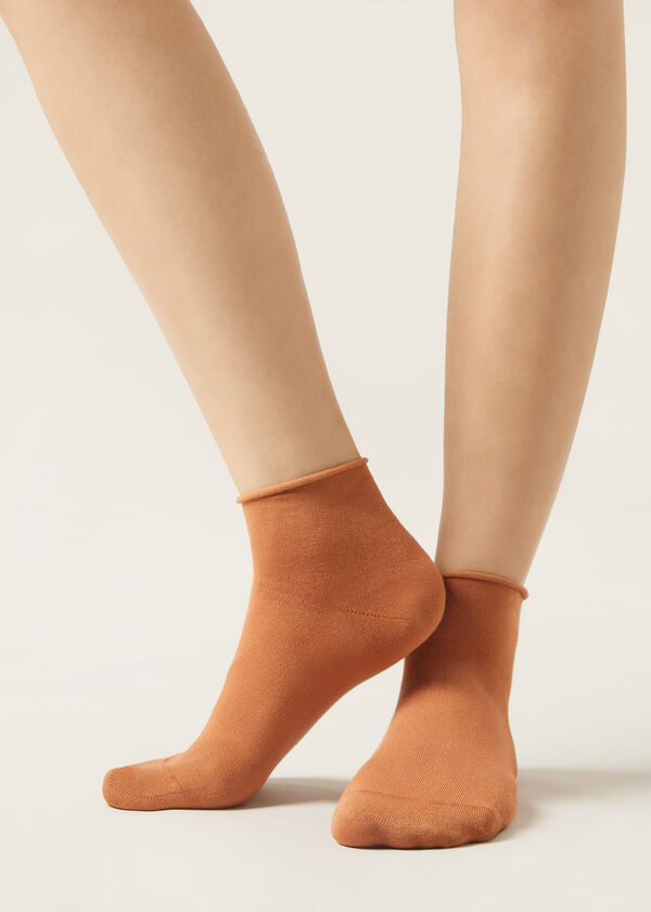 Calzedonia Calcetines Cortos de Algodón Sin Puño