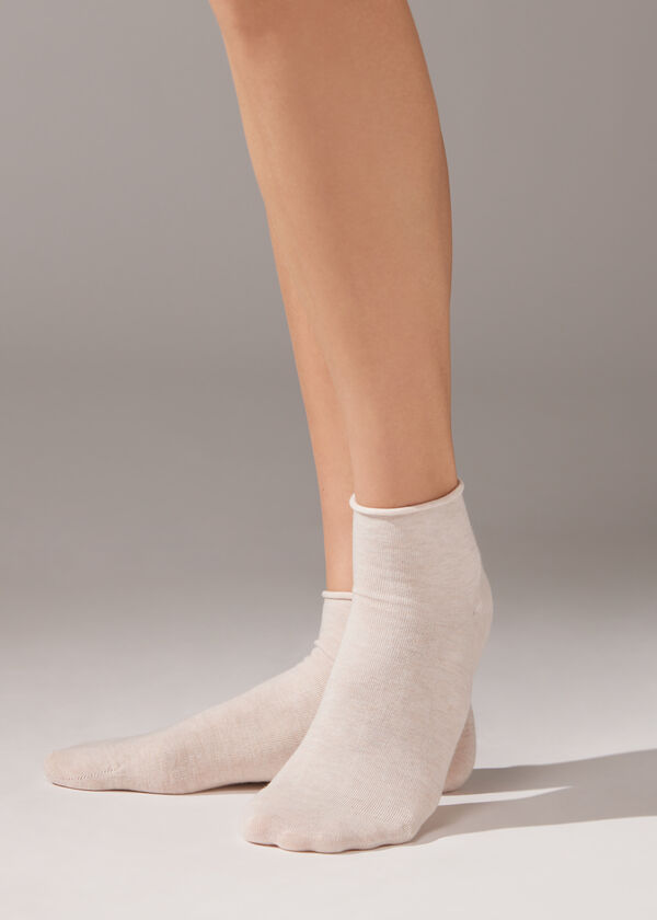 Calzedonia Calcetines Cortos de Algodón Sin Puño