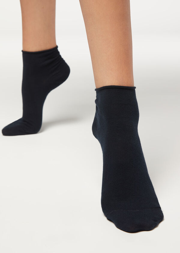 Calzedonia Calcetines Cortos de Algodón Sin Puño
