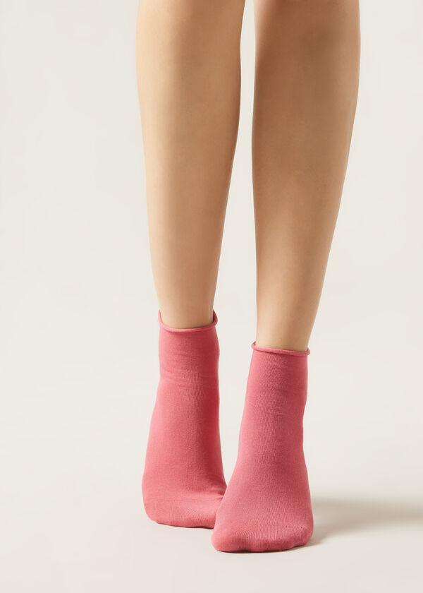 Calzedonia Calcetines Cortos de Algodón Sin Puño