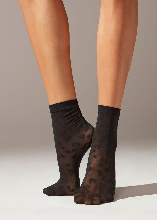 Calzedonia Calcetines Cortos Lycra Animal Print