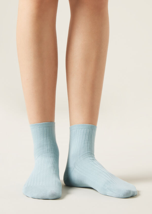 Calzedonia Calcetines de canalé cortos para mujer