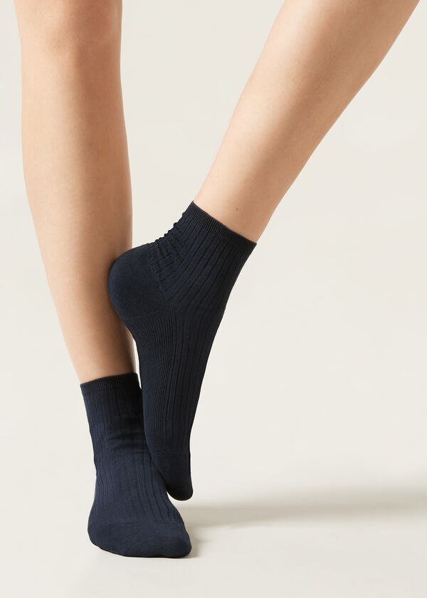 Calzedonia Calcetines de canalé cortos para mujer