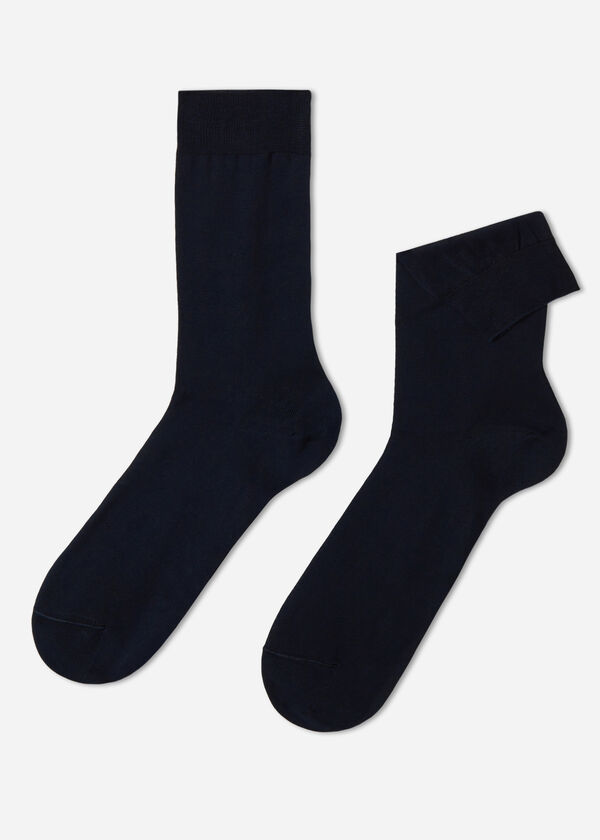 Calzedonia Calcetines Hombre con Hilo de Escócia
