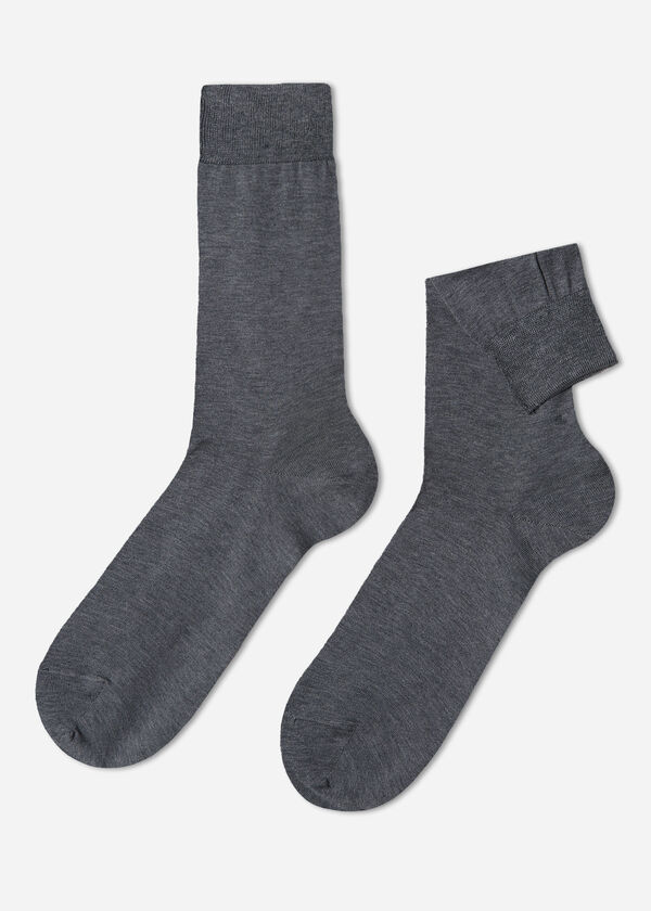 Calzedonia Calcetines Hombre con Hilo de Escócia