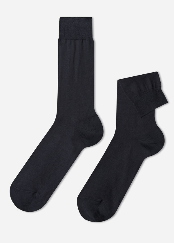 Calzedonia Calcetines Hombre con Hilo de Escócia