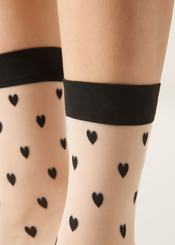 Calzedonia Calcetines Motivo Corazones Integral