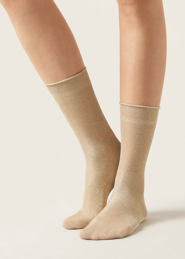 Calzedonia Calcetines Tupidos con Purpurina