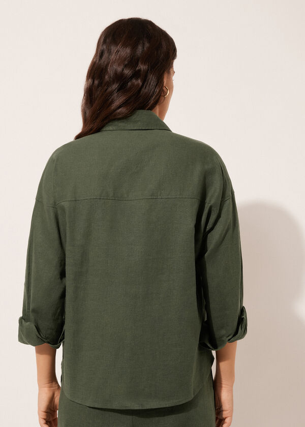 Calzedonia Camisa Corta Lino Y Viscosa