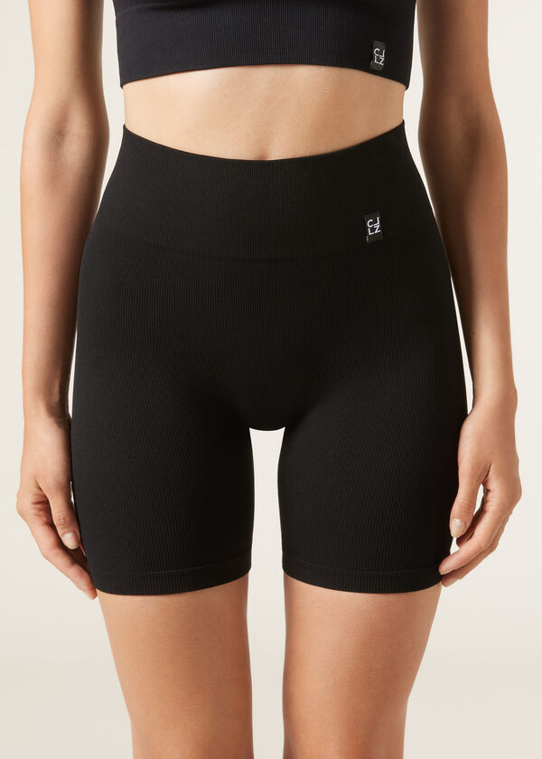 Calzedonia Legging Ciclista De Canalé Fino