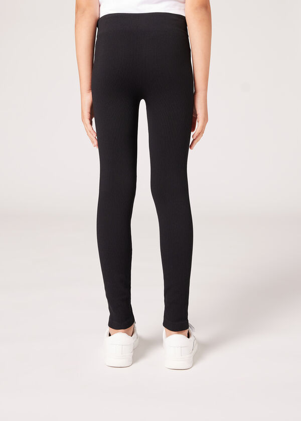 Calzedonia Legging De Canalé Sin Costuras De Niña