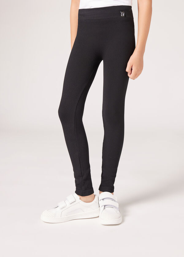 Calzedonia Legging De Canalé Sin Costuras De Niña