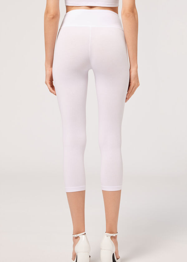 Calzedonia Leggings Capri De Algodón Ligero