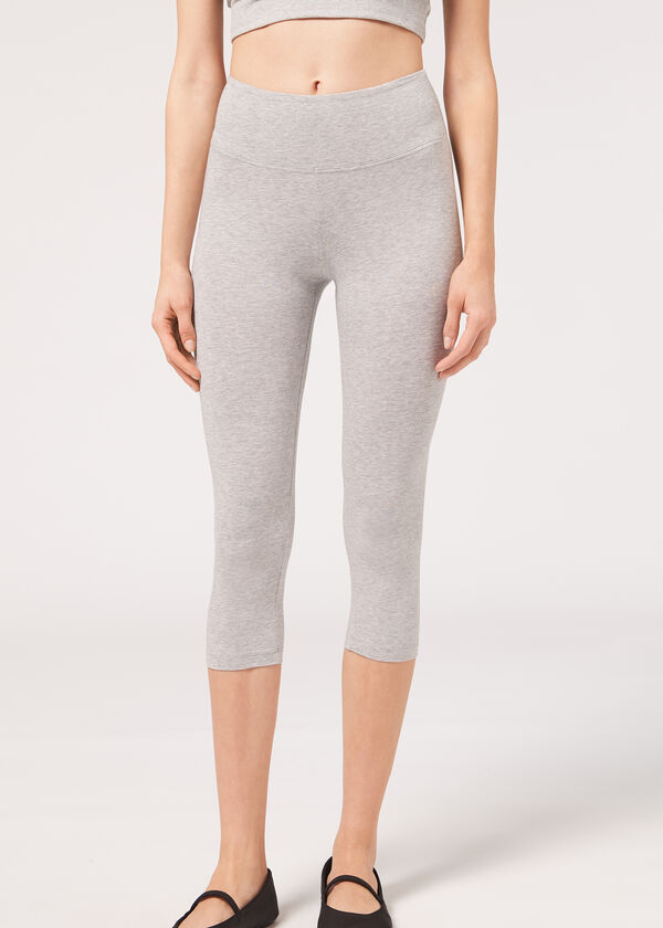 Calzedonia Leggings Capri De Algodón Ligero