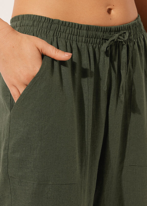 Calzedonia Pantalón Largo Lino Y Viscosa