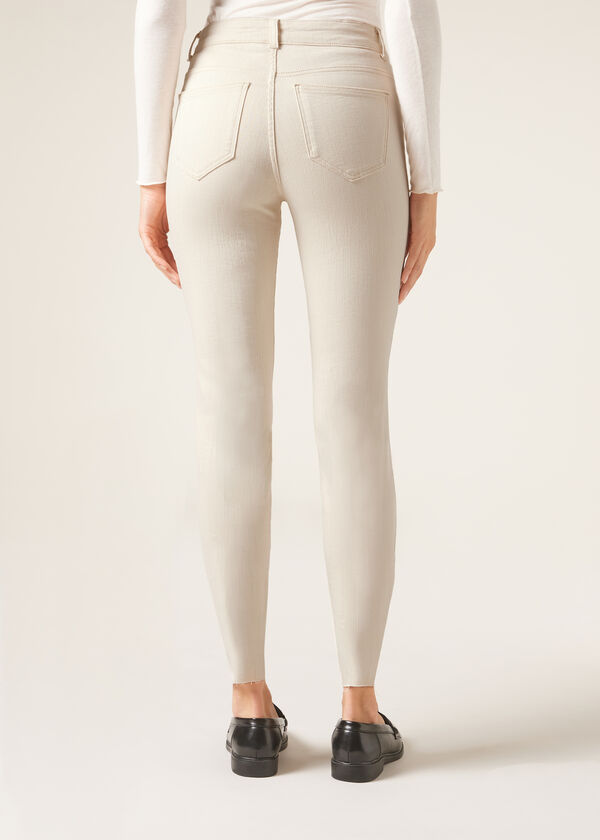 Calzedonia Pantalón Súper Skinny Detalle Botones