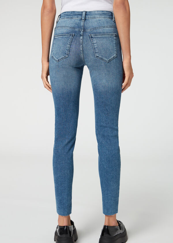 Calzedonia Pantalón Súper Skinny Detalle Botones