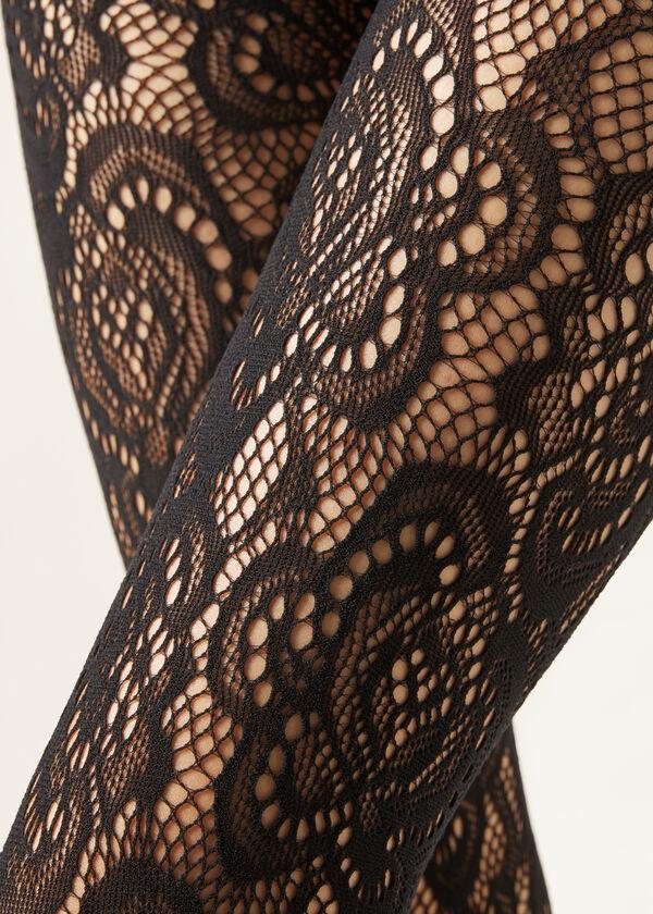 Calzedonia Pantis Rejilla Efecto Macramé