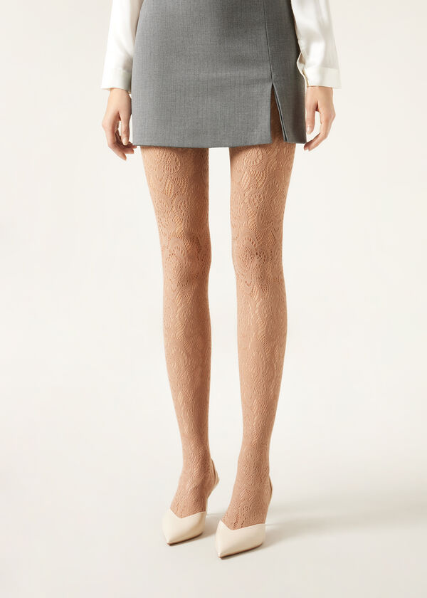 Calzedonia Pantis Rejilla Efecto Macramé