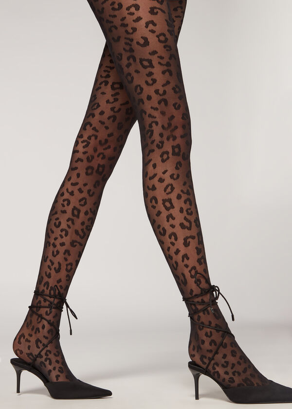 Calzedonia Panty Transparente Animal Print