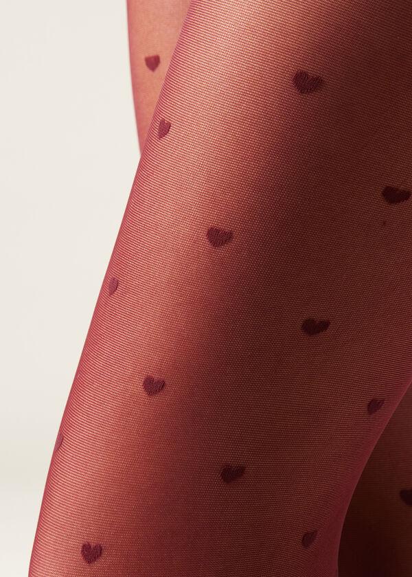 Calzedonia Panty Transparente Corazones